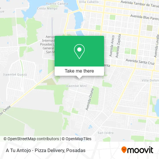 A Tu Antojo - Pizza Delivery map