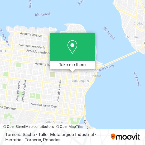 Mapa de Torneria Sacha - Taller Metalurgico Industrial - Herreria - Torneria
