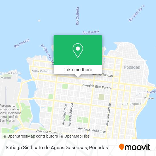 Sutiaga Sindicato de Aguas Gaseosas map