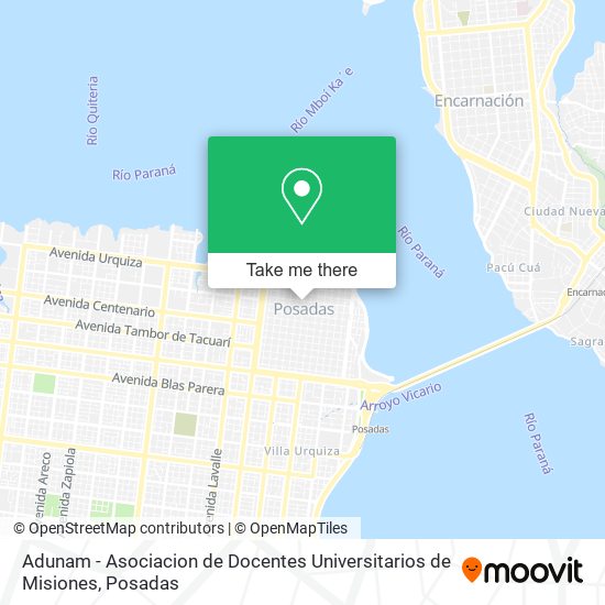 Adunam - Asociacion de Docentes Universitarios de Misiones map