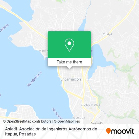 Asiadi- Asociación de Ingenieros Agrónomos de Itapúa map