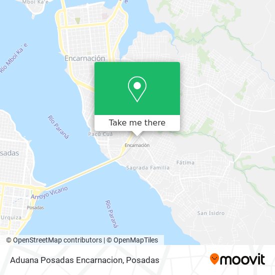 Mapa de Aduana Posadas Encarnacion