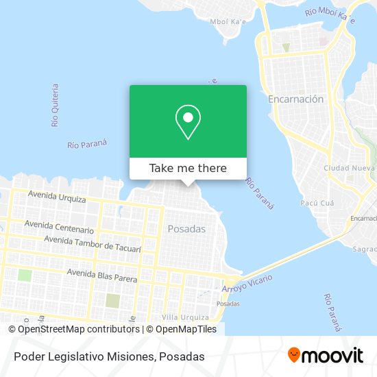 Poder Legislativo Misiones map