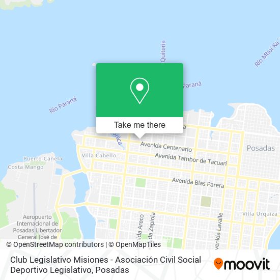 Club Legislativo Misiones - Asociación Civil Social Deportivo Legislativo map