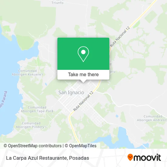 La Carpa Azul Restaurante map