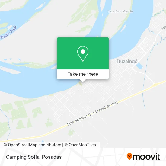 Camping Sofía map