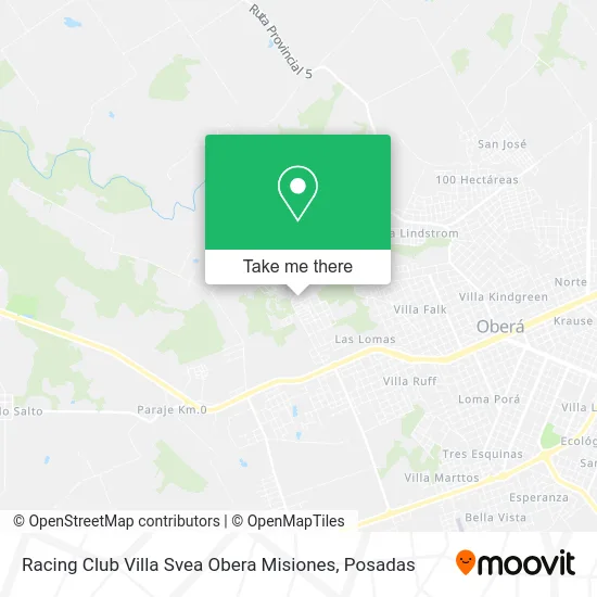 Racing Club Villa Svea Obera Misiones map