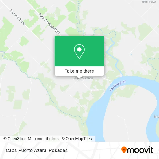 Caps Puerto Azara map