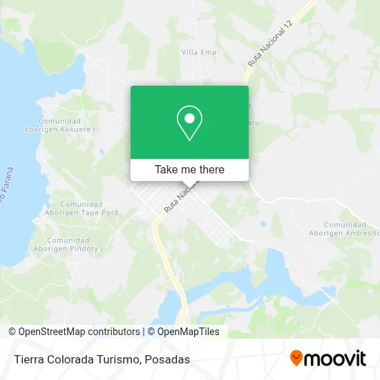 Tierra Colorada Turismo map