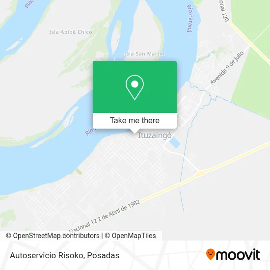 Autoservicio Risoko map