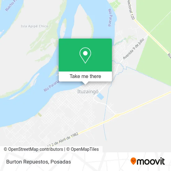 Burton Repuestos map