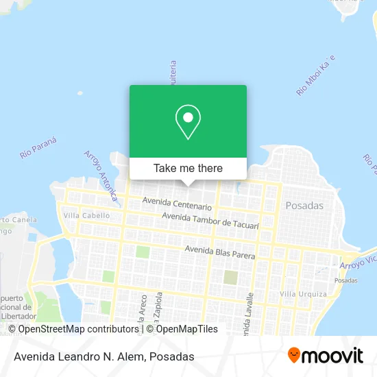 Avenida Leandro N. Alem map