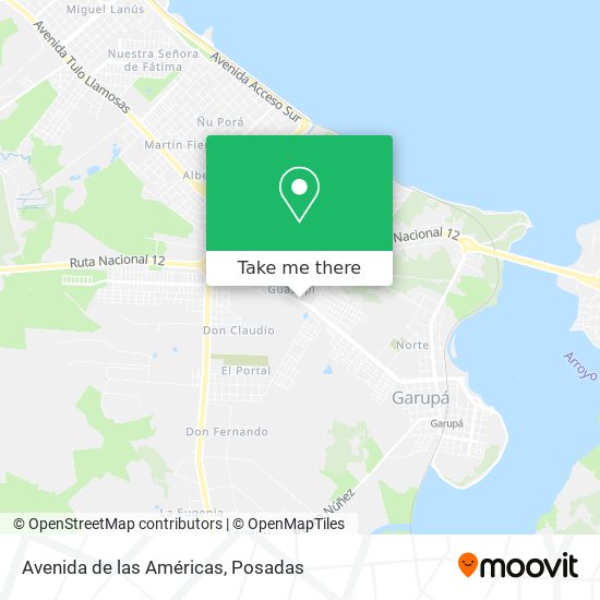 Avenida de las Américas map