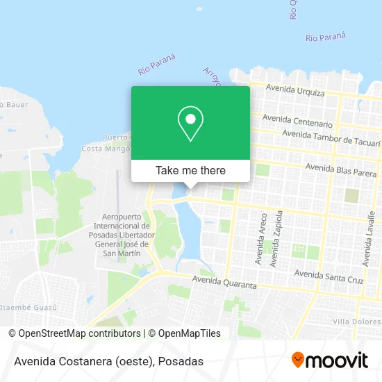Avenida Costanera (oeste) map