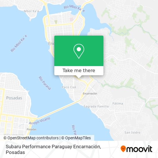 Mapa de Subaru Performance Paraguay Encarnación