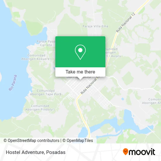 Hostel Adventure map