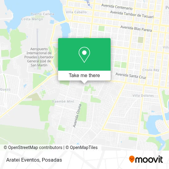 Aratei Eventos map