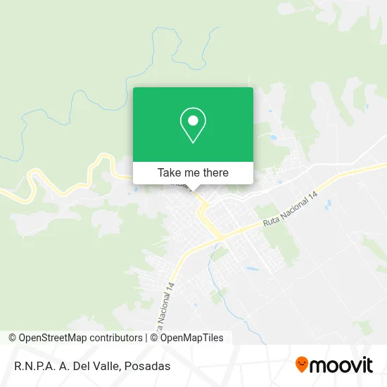 R.N.P.A. A. Del Valle map