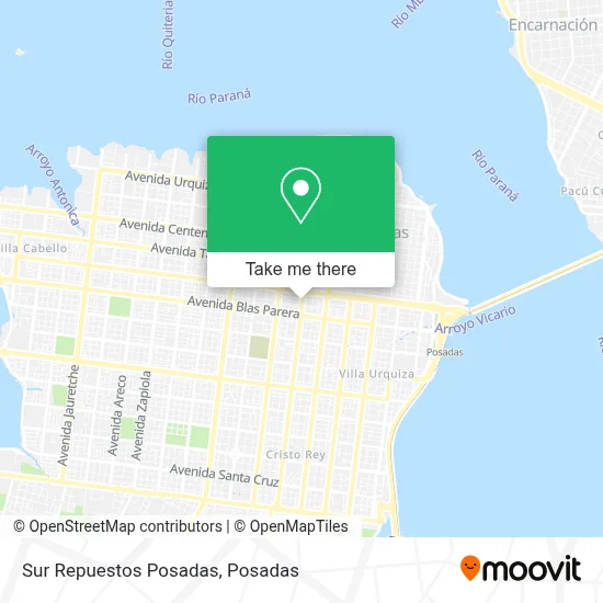 Sur Repuestos Posadas map