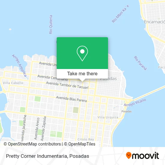 Pretty Corner Indumentaria map