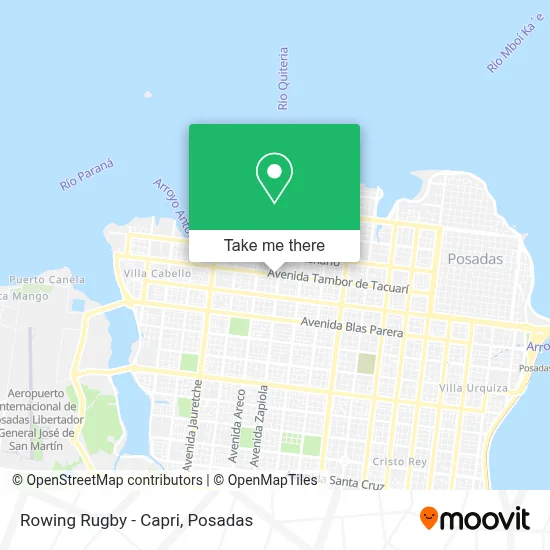 Rowing Rugby - Capri map