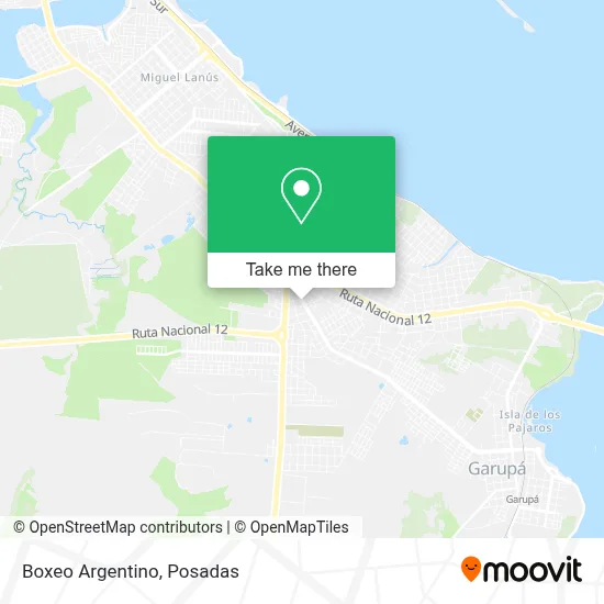 Boxeo Argentino map