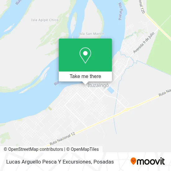 Lucas Arguello Pesca Y Excursiones map