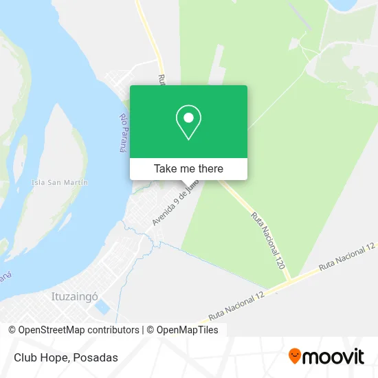 Club Hope map