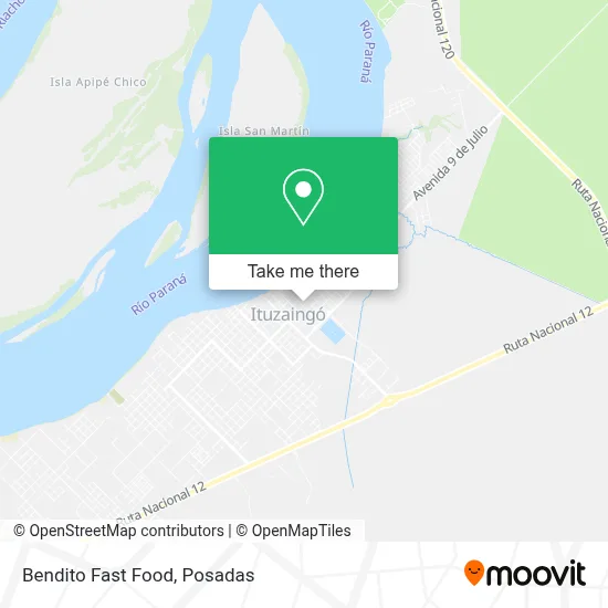 Bendito Fast Food map