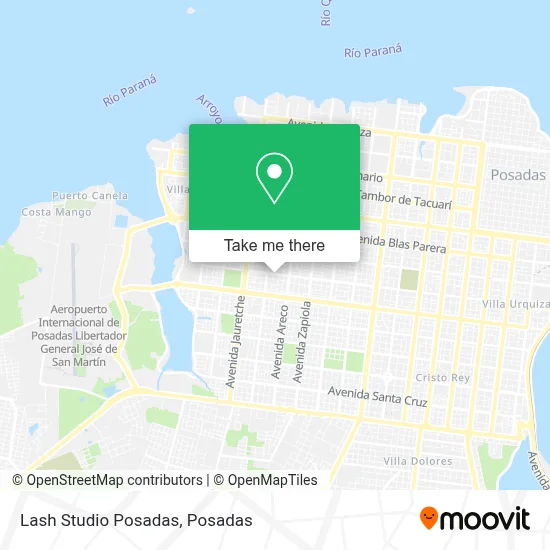 Lash Studio Posadas map