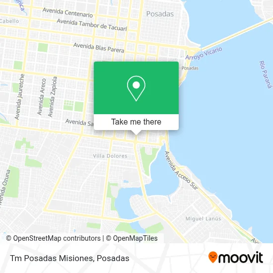Tm Posadas Misiones map