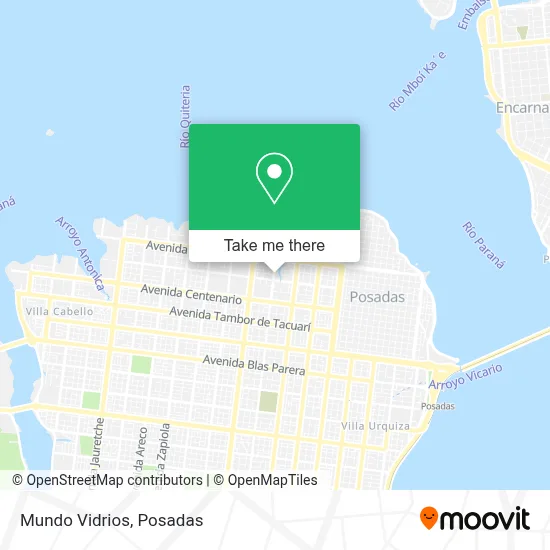 Mundo Vidrios map