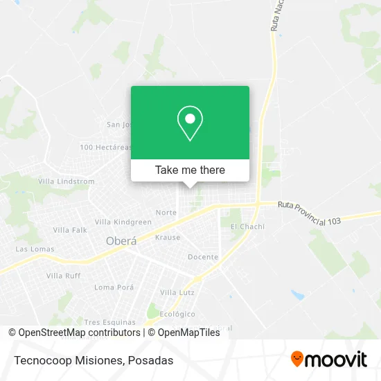 Tecnocoop Misiones map