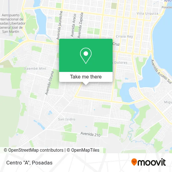 Centro "A" map