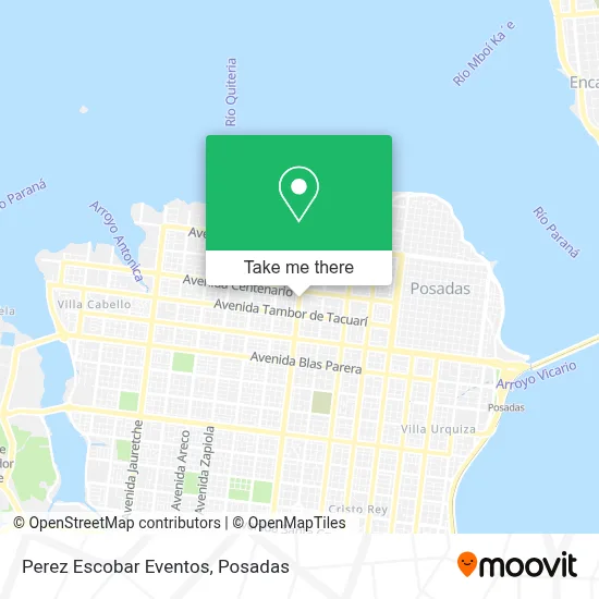 Perez Escobar Eventos map