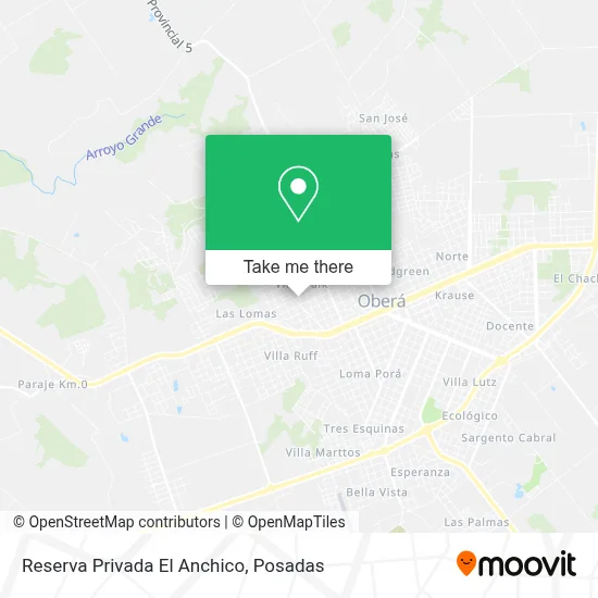 Reserva Privada El Anchico map