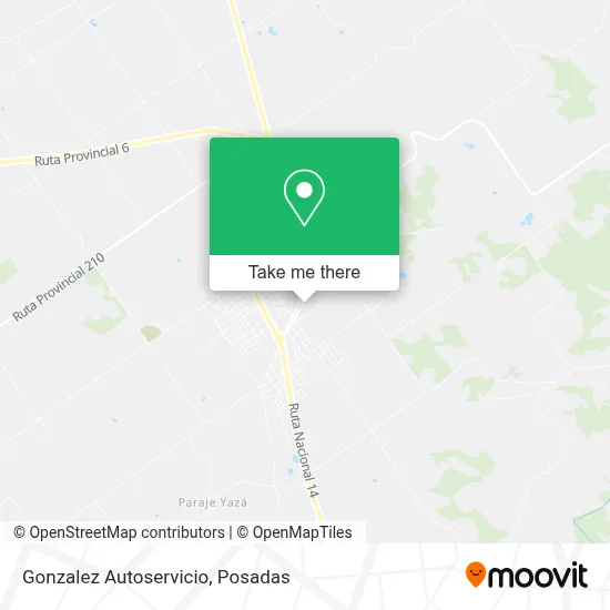 Gonzalez  Autoservicio map