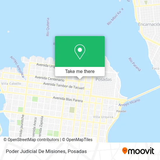 Poder Judicial De Misiones map