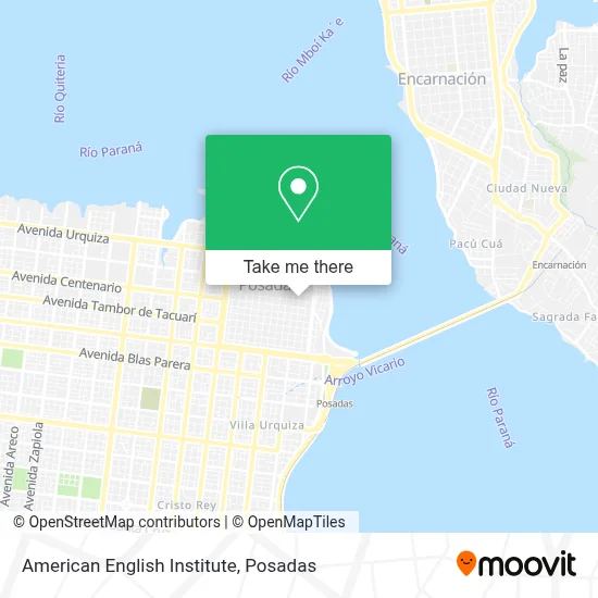 American English Institute map