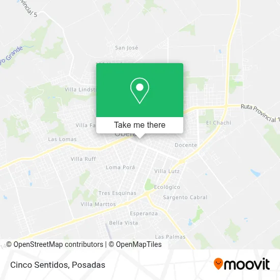 Cinco Sentidos map
