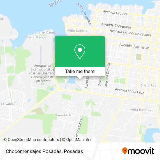 Chocomensajes Posadas map