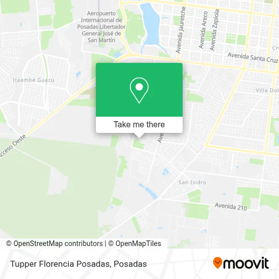 Tupper Florencia Posadas map