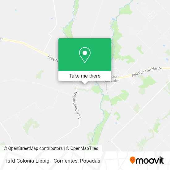 Isfd Colonia Liebig - Corrientes map