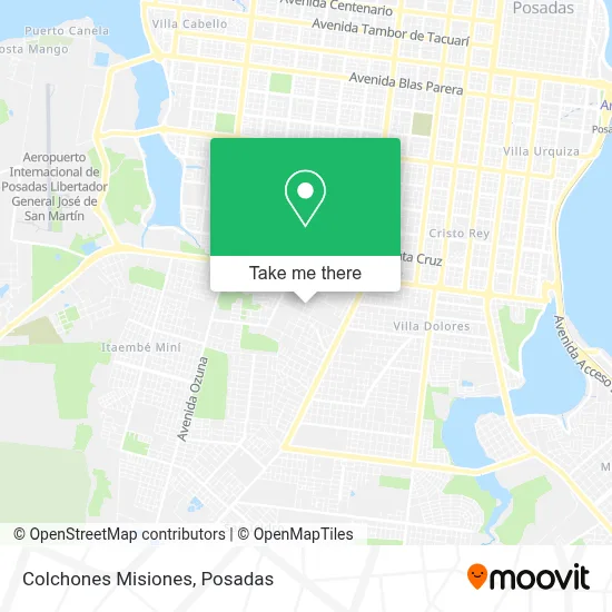 Colchones Misiones map