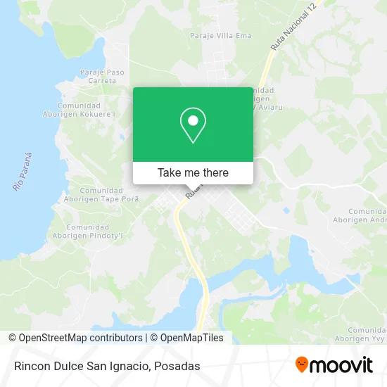 Rincon Dulce San Ignacio map