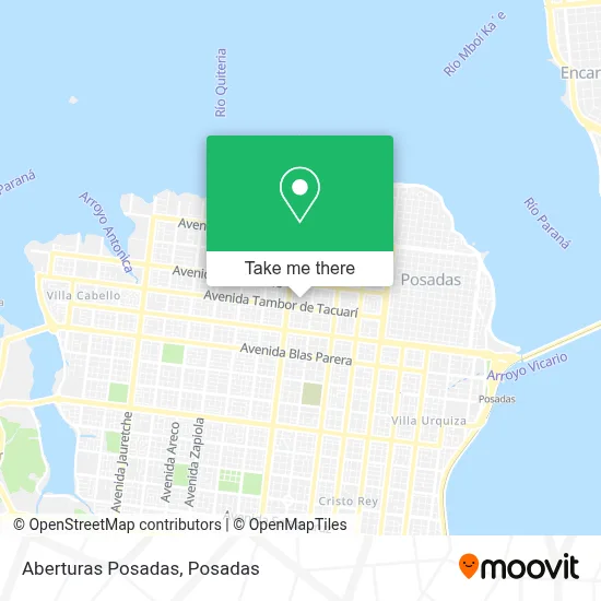 Aberturas Posadas map
