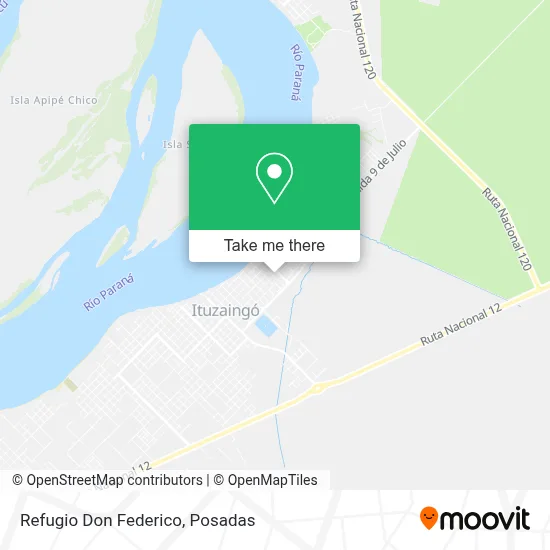 Refugio Don Federico map