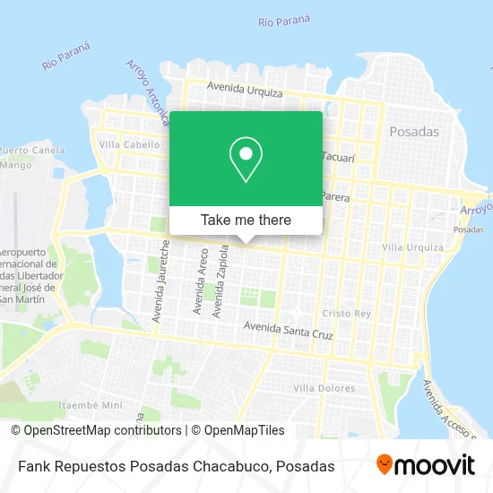 Fank Repuestos Posadas Chacabuco map