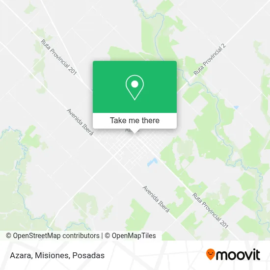 Azara, Misiones map