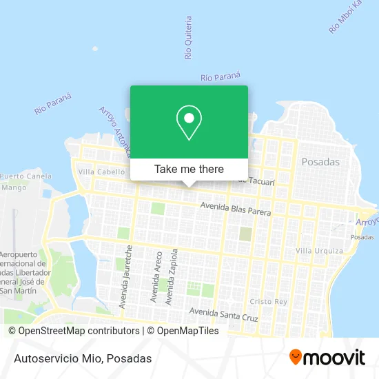 Autoservicio Mio map